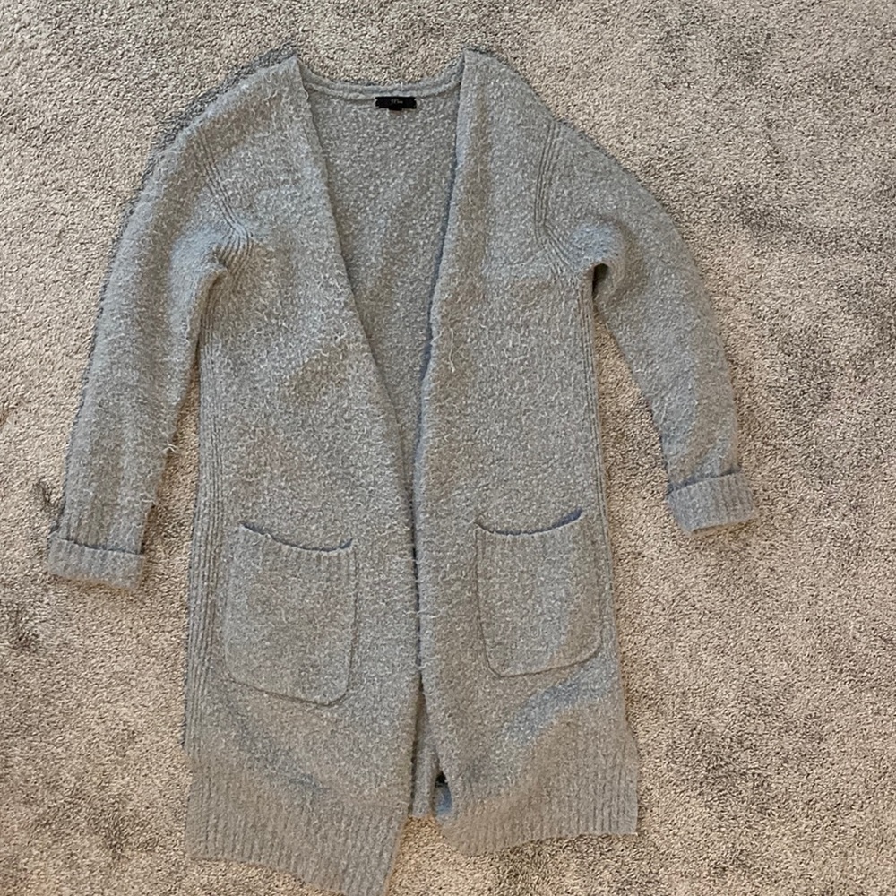 J Crew boucle long cardigan